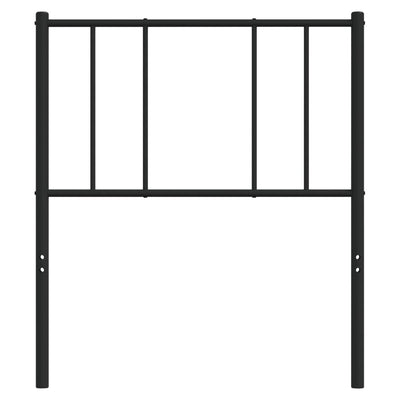 Metallinen sängynpääty musta 80 cm
