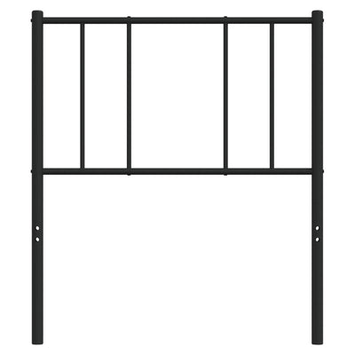 Metallinen sängynpääty musta 90 cm