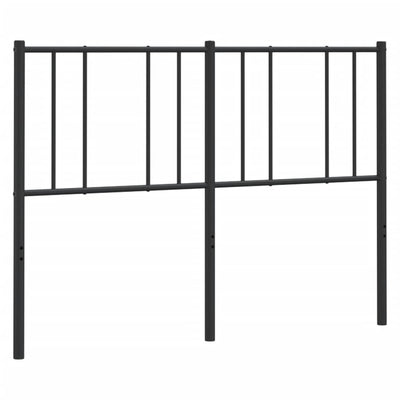 Metallinen sängynpääty musta 120 cm