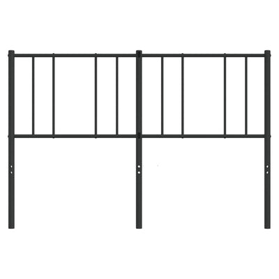 Metallinen sängynpääty musta 120 cm