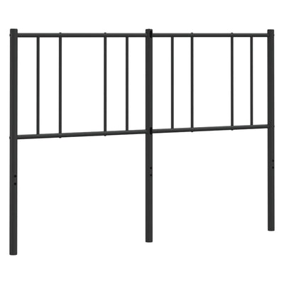Metallinen sängynpääty musta 160 cm