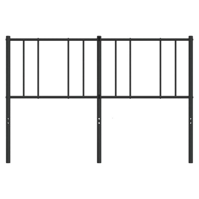 Metallinen sängynpääty musta 160 cm