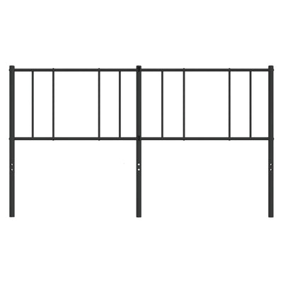 Metallinen sängynpääty musta 180 cm