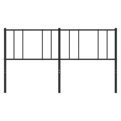 Metallinen sängynpääty musta 193 cm