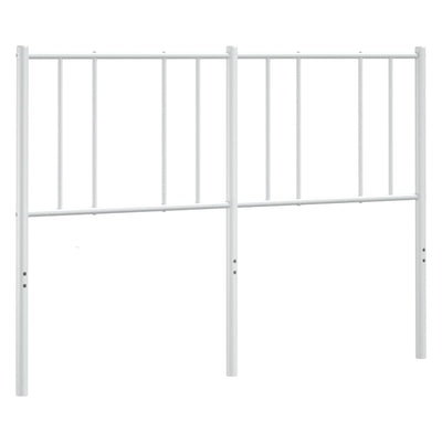 Metallinen sängynpääty valkoinen 120 cm