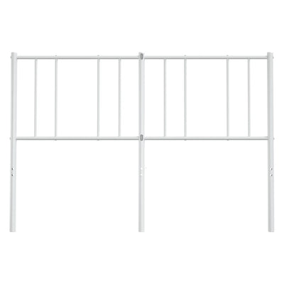 Metallinen sängynpääty valkoinen 150 cm