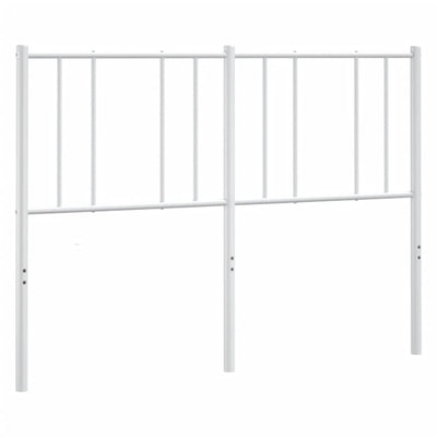 Metallinen sängynpääty valkoinen 150 cm