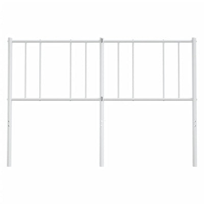 Metallinen sängynpääty valkoinen 160 cm