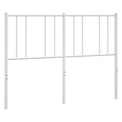 Metallinen sängynpääty valkoinen 160 cm