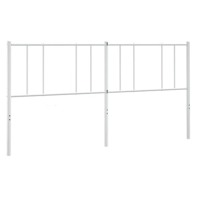 Metallinen sängynpääty valkoinen 180 cm