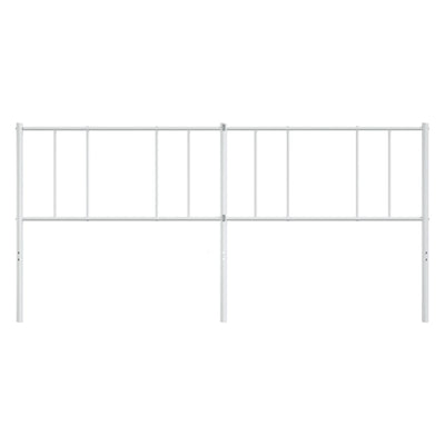 Metallinen sängynpääty valkoinen 180 cm