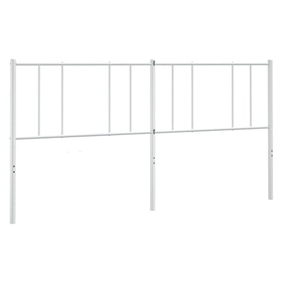 Metallinen sängynpääty valkoinen 193 cm
