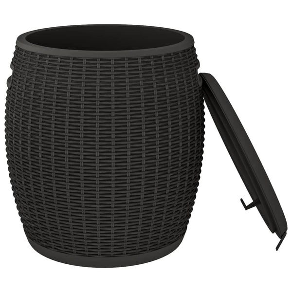 Musta 4-in-1 puutarhan säilytyslaatikko Bentia (polypropeeni)