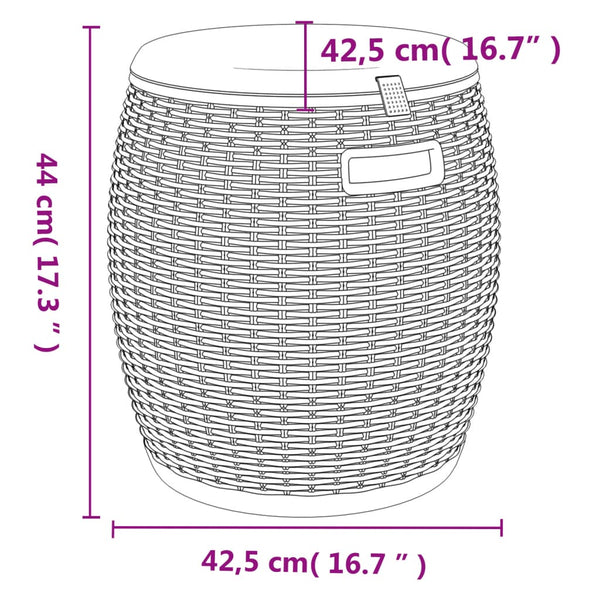 Musta 4-in-1 puutarhan säilytyslaatikko Bentia (polypropeeni)