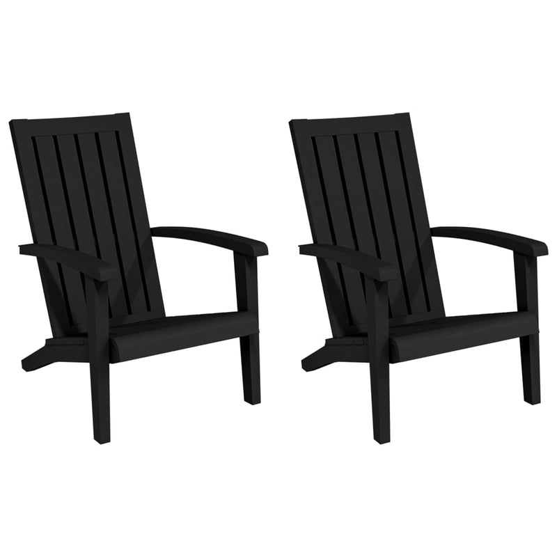 Musta adirondack puutarhatuoli Erchin (2 kpl)