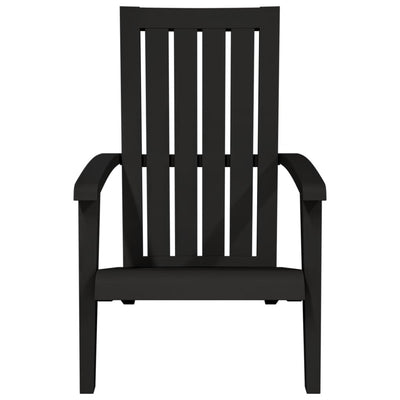 Adirondack puutarhatuoli 2 kpl musta polypropeeni