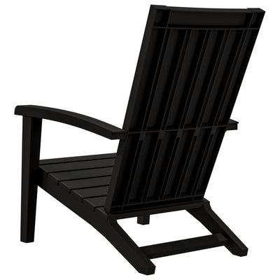 Adirondack puutarhatuoli 2 kpl musta polypropeeni