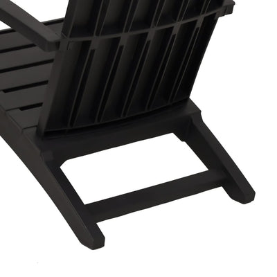 Adirondack puutarhatuoli 2 kpl musta polypropeeni