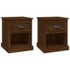 Ruskea tammi yöpöydät Peng 39x39x47,5cm (2 kpl puinen)
