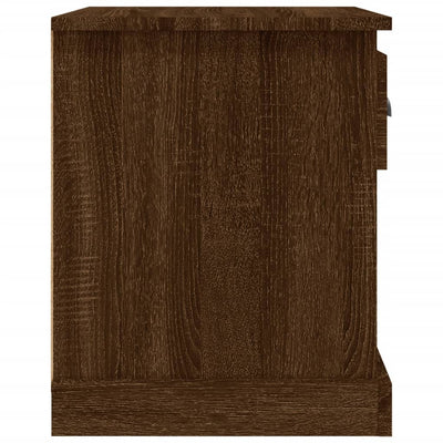 Yöpöydät 2 kpl ruskea tammi 39x39x47,5 cm tekninen puu