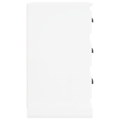 Valkoinen yöpöytä Doana 39x39x67cm (korkeakiilto, puinen)