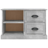 TV-taso betoninharmaa 73x35,5x47,5 cm tekninen puu