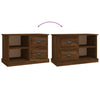 TV-taso ruskea tammi 73x35,5x47,5 cm tekninen puu