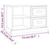 TV-taso ruskea tammi 73x35,5x47,5 cm tekninen puu