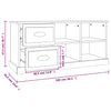TV-taso Sonoma-tammi 102x35,5x47,5 cm tekninen puu