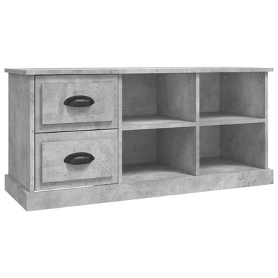 TV-taso betoninharmaa 102x35,5x47,5 cm tekninen puu