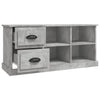 TV-taso betoninharmaa 102x35,5x47,5 cm tekninen puu
