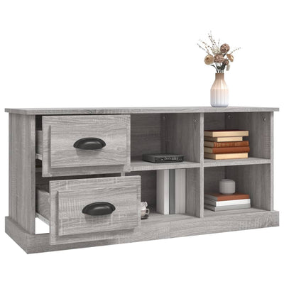 TV-taso harmaa Sonoma 102x35,5x47,5 cm tekninen puu