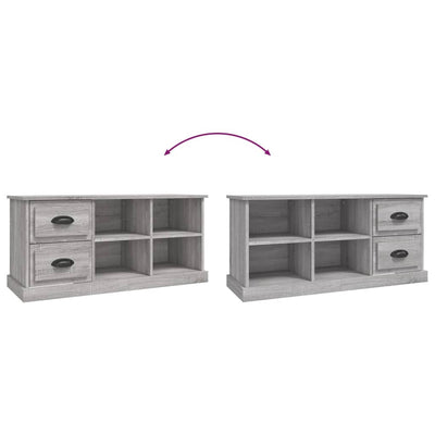 TV-taso harmaa Sonoma 102x35,5x47,5 cm tekninen puu