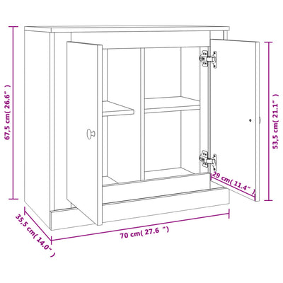 Senkki betoninharmaa 70x35,5x67,5 cm tekninen puu