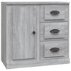 Senkki harmaa Sonoma 70x35,5x67,5 cm tekninen puu