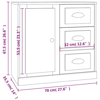 Senkki harmaa Sonoma 70x35,5x67,5 cm tekninen puu