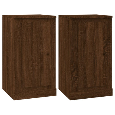 Senkit 2 kpl ruskea tammi 37,5x35,5x67,5 cm tekninen puu