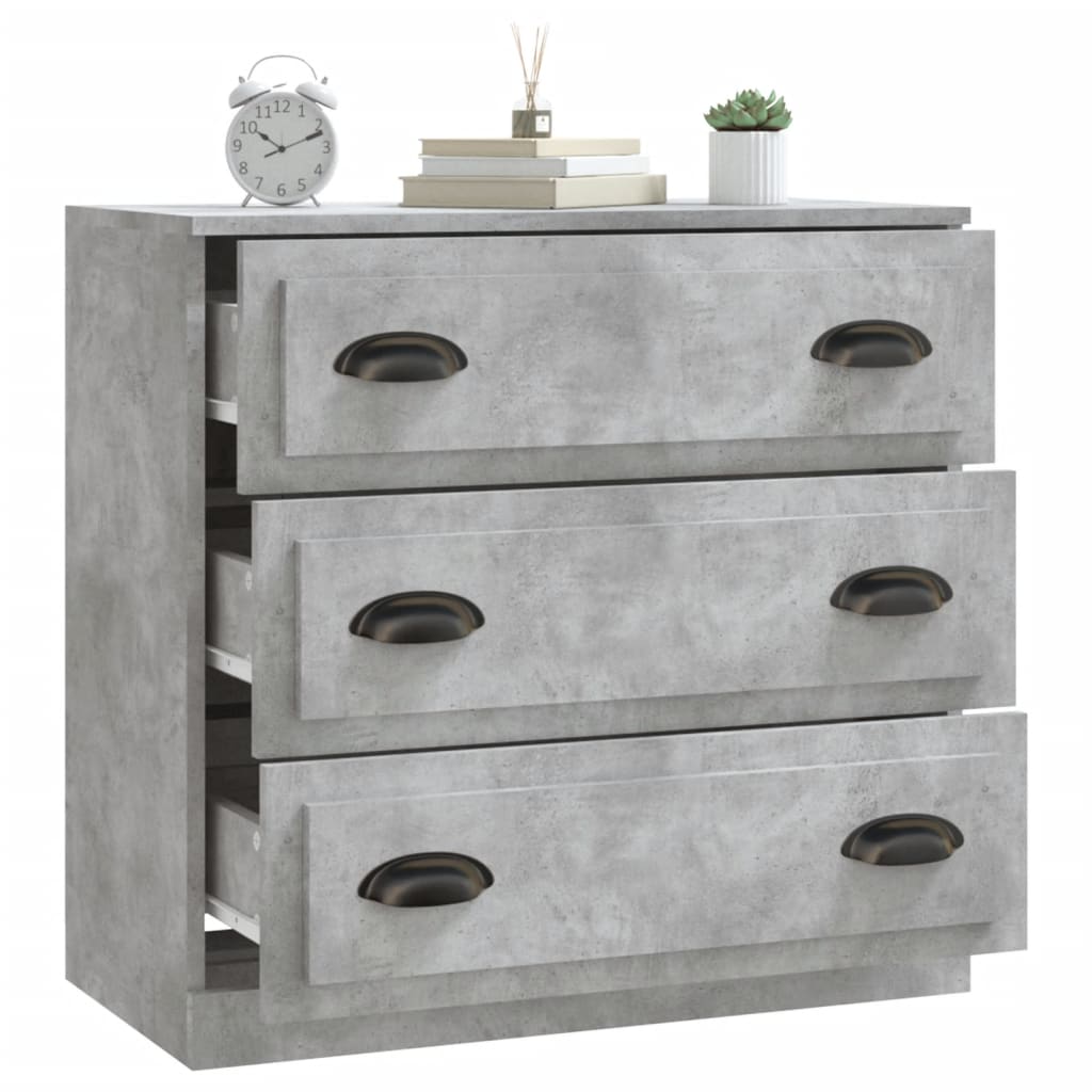 Betoninharmaa senkki Maruseac 70x35,5x67,5cm (puinen)