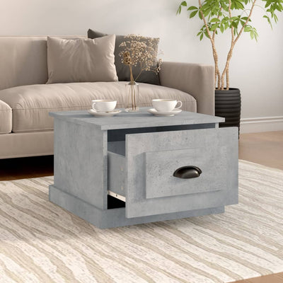 Sohvapöytä betoninharmaa 50x50x35 cm tekninen puu