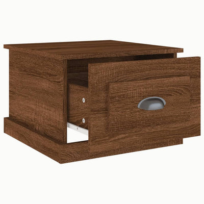 Sohvapöytä ruskea tammi 50x50x35 cm tekninen puu