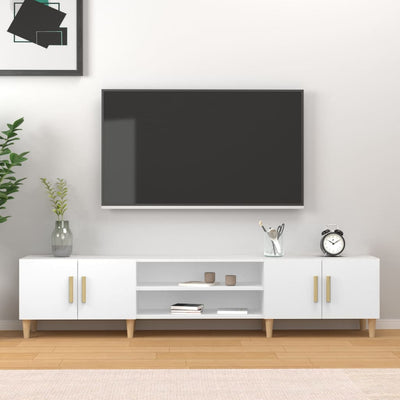 Valkoinen tv-taso Eftime 180x31,5x40cm (puinen)