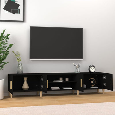 TV-taso musta 180x31,5x40 cm tekninen puu