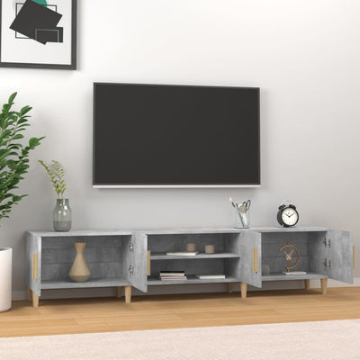 TV-taso betoninharmaa 180x31,5x40 cm tekninen puu