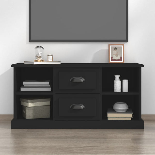 TV-taso musta 99,5x35,5x48 cm tekninen puu