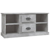 TV-taso betoninharmaa 99,5x35,5x48 cm tekninen puu