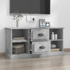 TV-taso betoninharmaa 99,5x35,5x48 cm tekninen puu