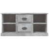 TV-taso betoninharmaa 99,5x35,5x48 cm tekninen puu