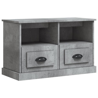 TV-taso betoninharmaa 80x35x50 cm tekninen puu