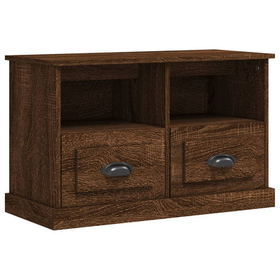 TV-taso ruskea tammi 80x35x50 cm tekninen puu