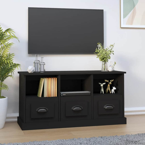 TV-taso musta 100x35x50 cm tekninen puu
